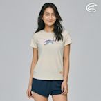 ADISI 女浪花洞洞短袖圓領透氣圖T AL2311015 (S-2XL) 燕麥奶