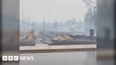 Driver films destruction in Jasper after wildfire