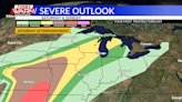 Severe storm potential returns late Saturday, stretches into Sunday