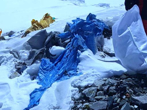 Mount Everest's highest camp littered with frozen garbage, cleanup likely to take years