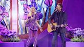 Gwen Stefani and Blake Shelton flirt on stage at their ACM performance