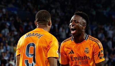 Vinicius, Mbappe penalties give Real Madrid 2-0 win at Sociedad