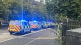 Two men ran into Glasgow park after an 'incident' in a shop