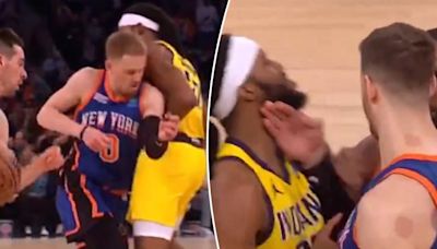 Knicks-Pacers Game 5 gets chippy after hard foul on Donte DiVincenzo