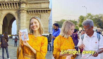 Russian Influencer's Interaction with Indian Photographer At Gateway of India Is Just Adorable - News18