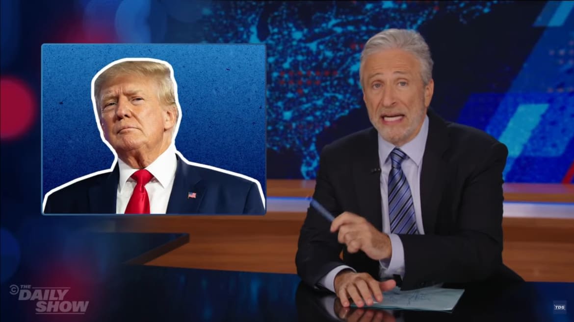 Jon Stewart Mocks Donald Trump’s Latest ‘Cognitive’ Gaffe