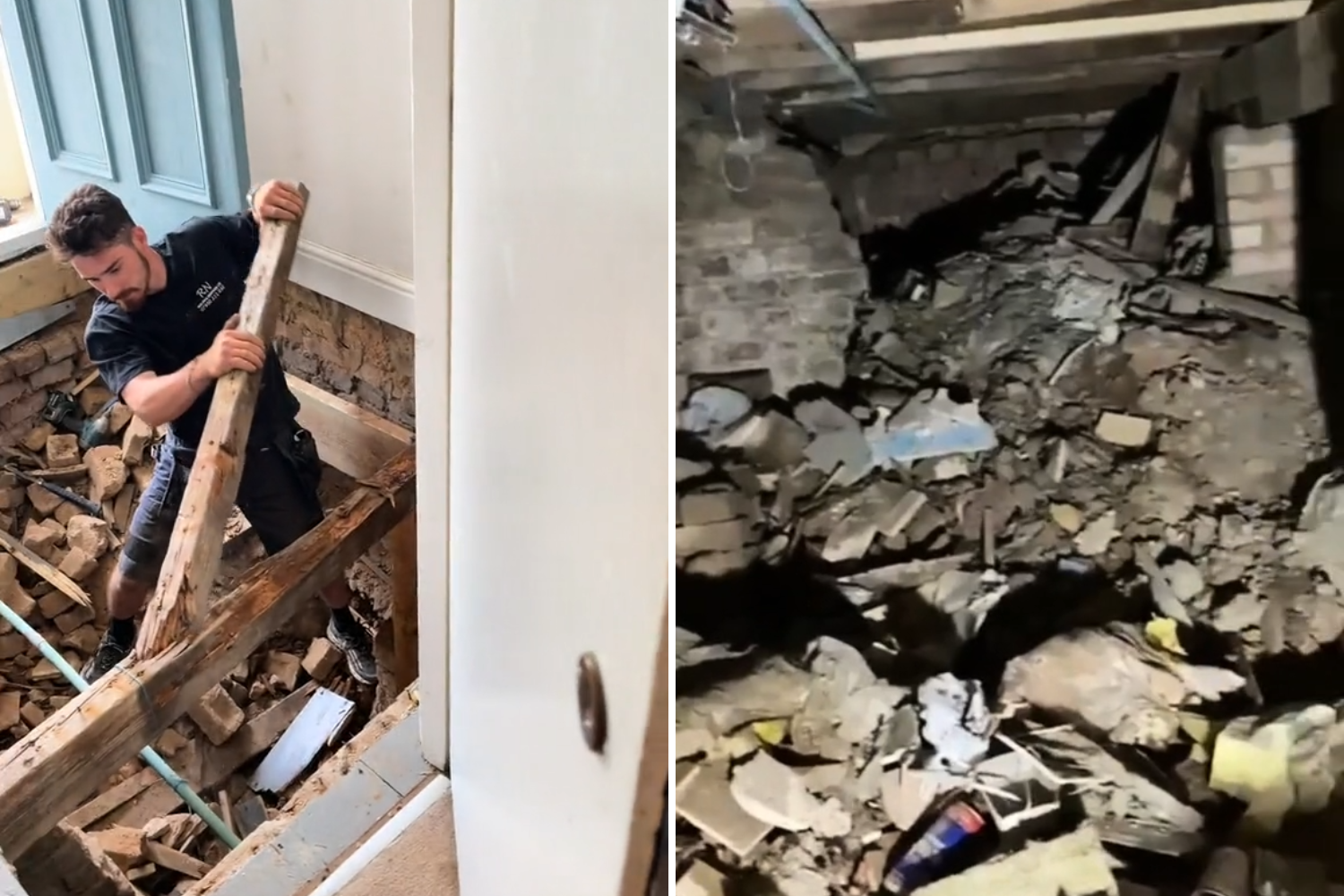 New homeowners discover secret basement in century-old home