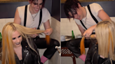 Avril Lavigne lets Yungblud chop off her hair in video: 'I can't believe we did this'