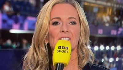 Gabby Logan halts BBC Olympics broadcast as she makes emotional farewell