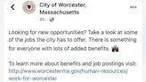 Worcester takes down job posting tweet that included 'insensitive' meme