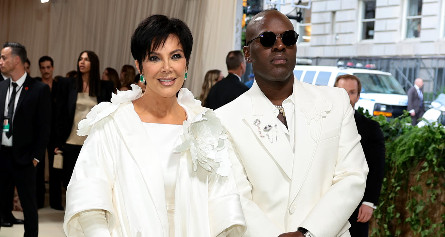 Kris Jenner & Longtime Boyfriend Corey Gamble Match in White at Met Gala 2024