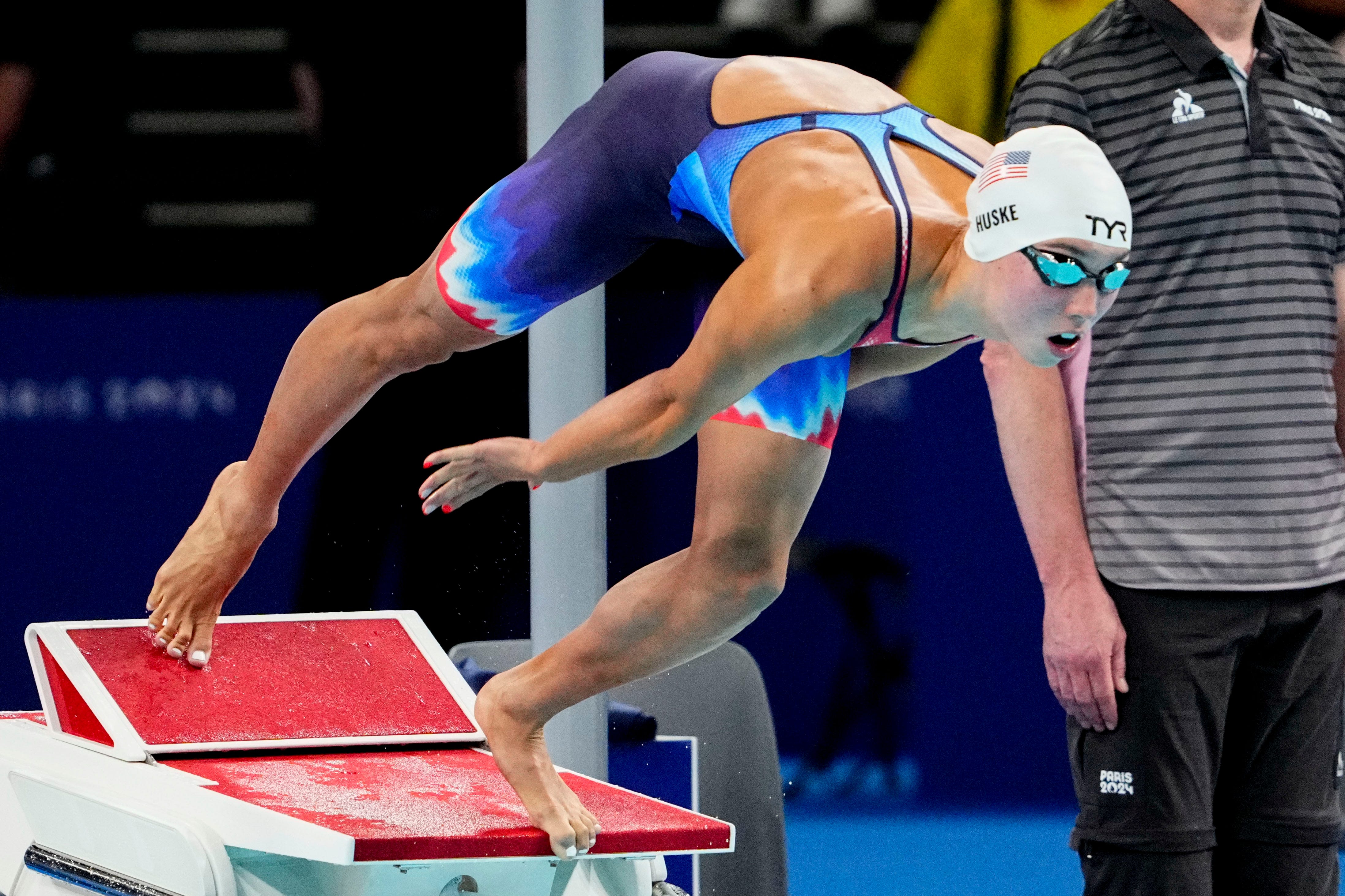 Torri Huske, Gretchen Walsh swim to Olympic gold, silver in women's 100 butterfly