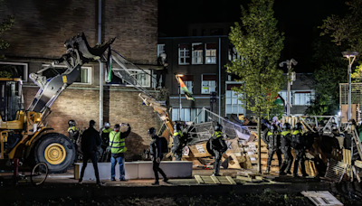 Video: Cops Use Bulldozers To Remove Pro-Palestine Protesters At Amsterdam University