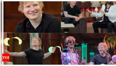 Ed Sheeran sings Bhangra remix of 'Shape of You', narrates SRK dialogue in DDLJ pose | Hindi Movie News - Times of India