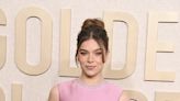 Hailee Steinfeld Is Pretty in a Pink Prada Dress at the 2024 Golden Globes
