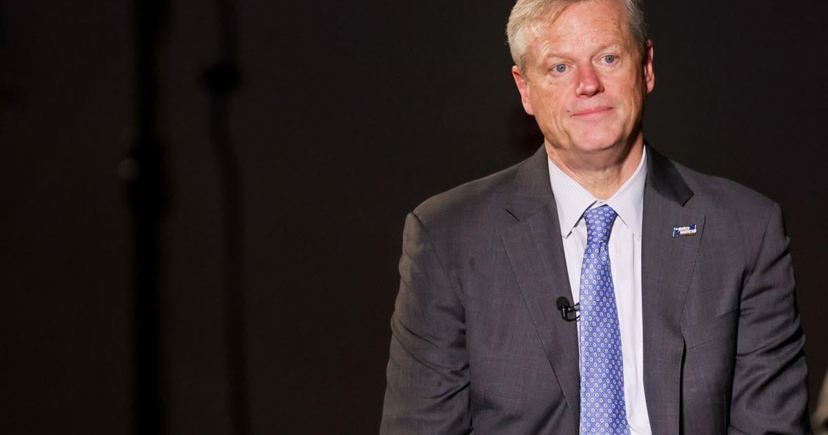 NCAA president Charlie Baker sits for an interview in the gym of Nash-Davis Recreation Center in Dallas on Friday, March 31, 2023.