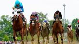 Gun Song wins the Black-Eyed Susan at Pimlico, beating Corposo by 3 1/4 lengths