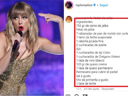 El karma chileno: llenan de recetas Instagram de Taylor Swift por no venir al país con su gira