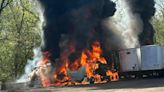 3 tractor-trailers caught fire in Bloomfield