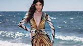 Model Barbara Palvin stuns in figure-hugging dress on beach for campaign