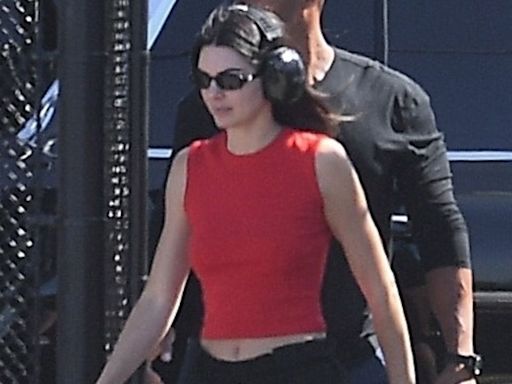 Kendall Jenner Jets Off in This Year's Biggest Sneaker Trend