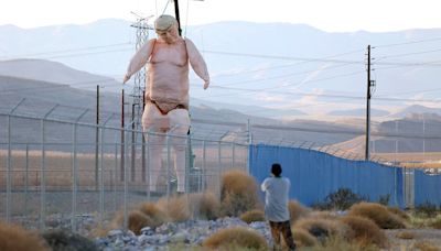 Giant naked Trump statue pops up on Las Vegas freeway: 'Obscene'