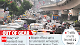 VIP movement causes traffic snarls in Hyderabad city center | Hyderabad News - Times of India