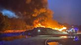 About 600 tonnes of textiles on fire at waste site