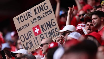 'Your king watches Wimbledon, our king...': Swiss fan's viral placard at Switzerland-England Euro game