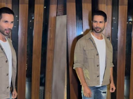 Shahid Kapoor Looks Cool In Casual As He Attends Wrap Up Party Of His Next Action Film Deva, Watch - News18