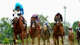 Gun Song wins the Black-Eyed Susan at Pimlico, beating Corposo by 3 1/4 lengths