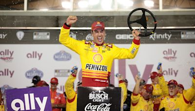 NASCAR: Joey Logano finally wins at Nashville after a rain delay and five overtime restarts