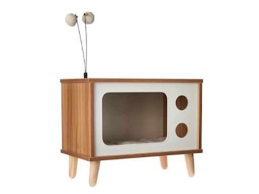 Walmart is Selling a Cool Cat Condo in the Shape of a Retro TV