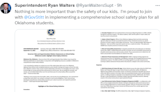 Stitt, Walters issue joint statement on school safety initiatives, highlight existing resources