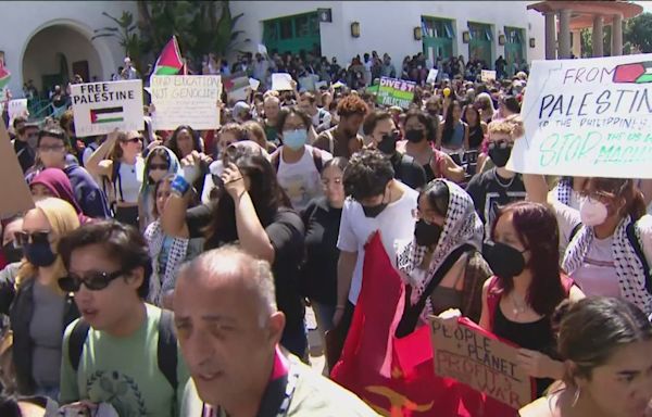 San Diego State University students stage walkout, call to divest from Israel