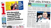 Newspaper headlines: GPs 'standstill' and 'silver for Peaty'