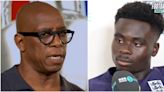 Bukayo Saka responds to Ian Wright's suggestion that he should play left-back for England