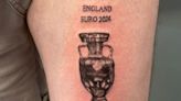 Confident England fan tempts fate with tattoo 'commemorating Euro 2024 victory'