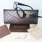 全新真品 【GUCCI 古馳 】女近視眼鏡框架 名牌眼鏡架 鋼琴黑 GG3204 太陽眼鏡框架788 一元起標