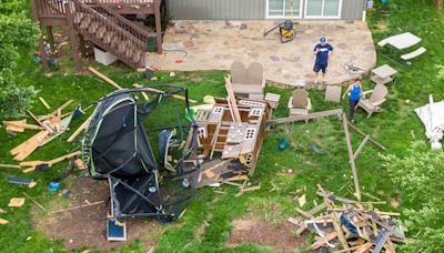 Two tornadoes touched down and knocked out power Sunday night in Johnson County: NWS