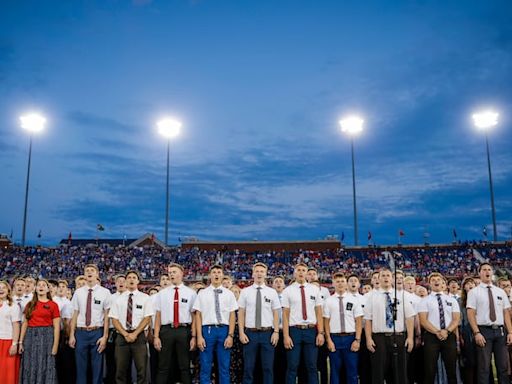 Why missionaries from The Church of Jesus Christ of Latter-day Saints were asked to sing at halftime of the BYU-SMU game