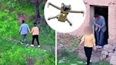 Husband uses DRONE to track cheating wife