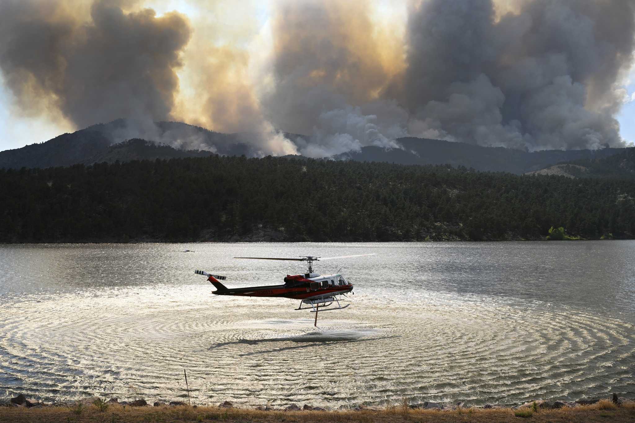 Wildfire doubles in Colorado's Rocky Mountains as evacuations continue