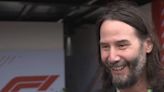 Keanu Reeves attended his first British Grand Prix and gushed about how much he loves F1 races