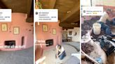 Homeowners discover pink 1970s ‘conversation pit’ hidden under their floors, and TikTok is obsessed