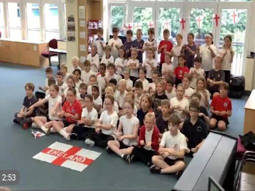 WATCH: Adorable York schoolchildren perform special version of Three Lions