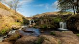 The scenic Peak District walk waterfalls flow and three counties meet