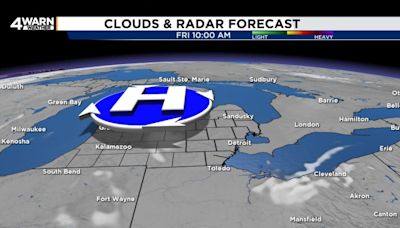 Clouds, temperatures begin to increase this weekend ahead of early showers next week in Metro Detroit