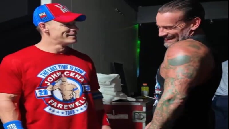 John Cena And CM Punk Reunited Backstage At WWE Money In The Bank