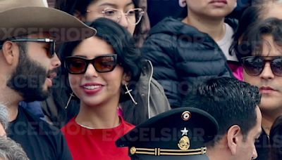 FOTO: Ángela Aguilar y Christian Nodal son captados en desfile militar del 16 de septiembre